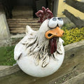 Funny Chicken Fence Decor Statues
