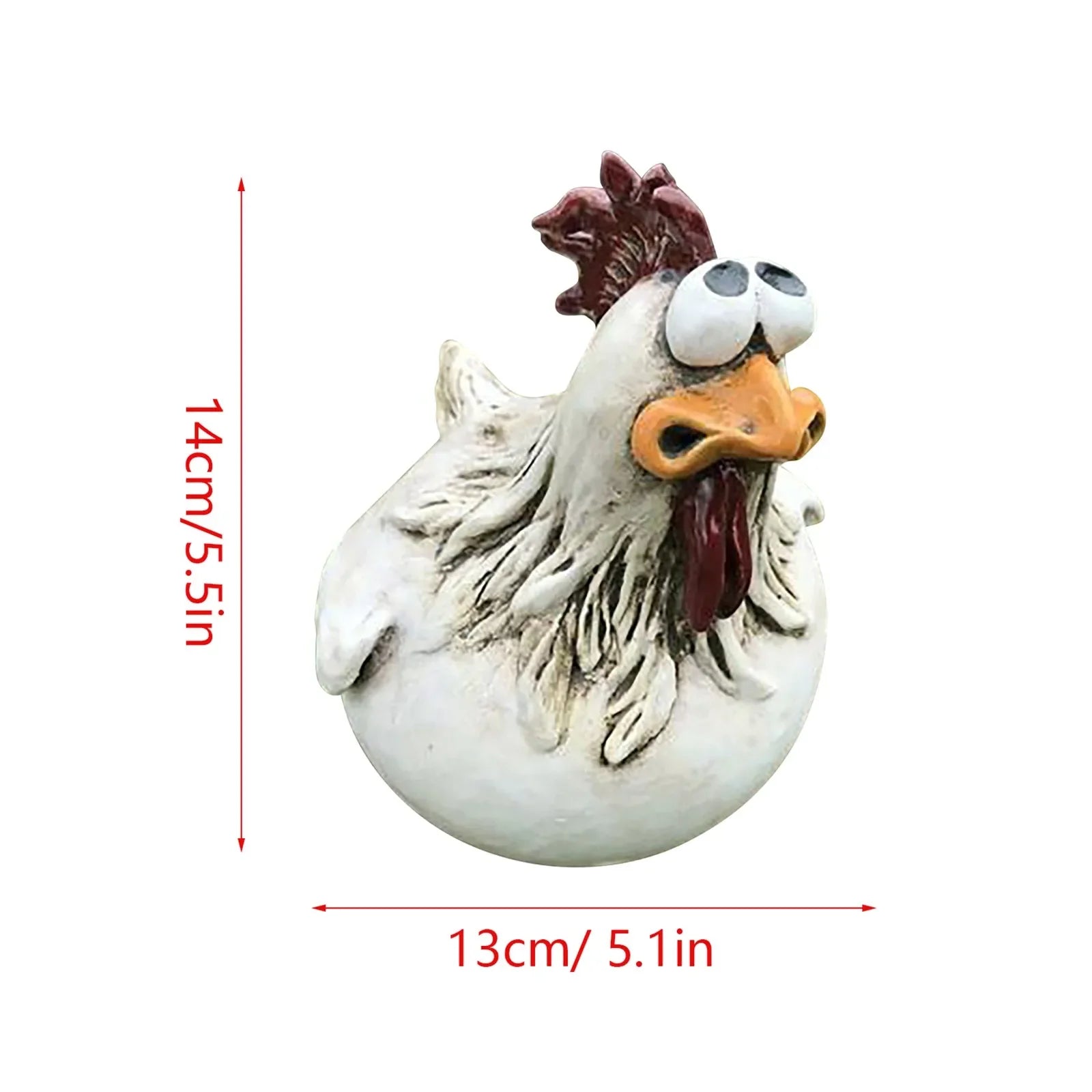 Funny Chicken Fence Decor Statues